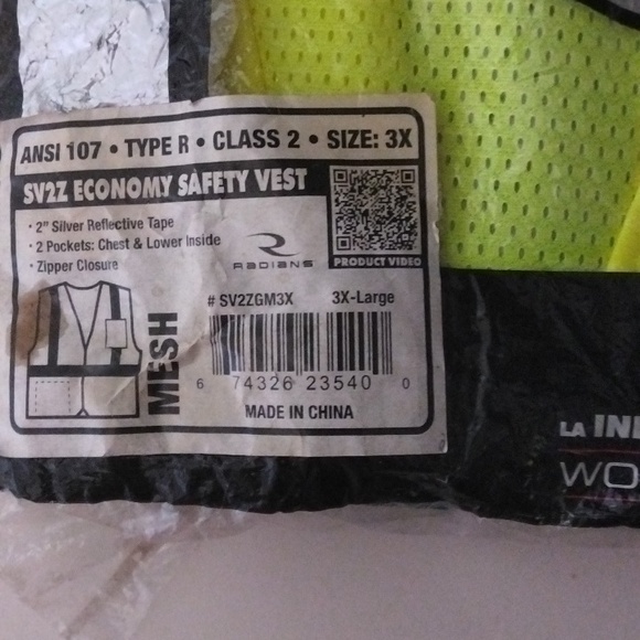 Economy safety vest class 2 type R mens 3x - Picture 2 of 5